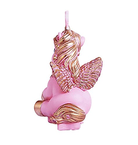 e-meoly Creative Cartoon Pegasus caballo volador cumpleaños velas Unicorn encantador regalos fiesta velas velas sin humo para fiestas Favor de recuerdo de suministros y boda Favor