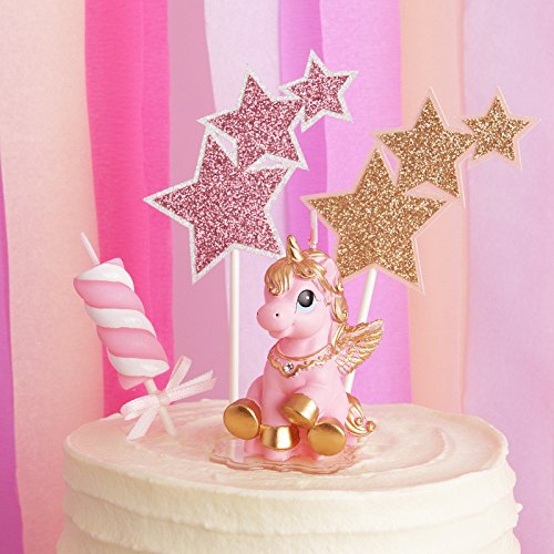 e-meoly Creative Cartoon Pegasus caballo volador cumpleaños velas Unicorn encantador regalos fiesta velas velas sin humo para fiestas Favor de recuerdo de suministros y boda Favor