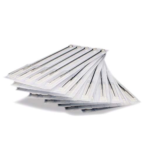 Ealicere Agujas de tatuaje- Agujas desechables de pistolas de tatuaje Agujas de tatuaje estériles para la máquina de tatuaje Kit de tatuaje y suministros de tatuaje