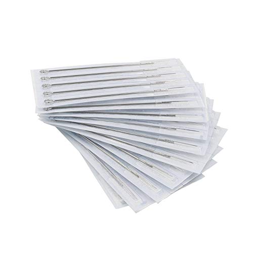 Ealicere Agujas de tatuaje- Agujas desechables de pistolas de tatuaje Agujas de tatuaje estériles para la máquina de tatuaje Kit de tatuaje y suministros de tatuaje