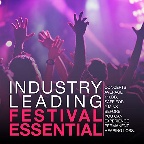 EarPeace HD Tapones de Oídos para Conciertos - Protección Auditiva de Alta Fidelidad para Festivales, DJs y Músicos (Standard, Red Case)
