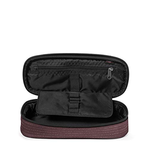 Eastpak Oval Single Estuche, 22 cm, Rojo (Melange Print Lines)