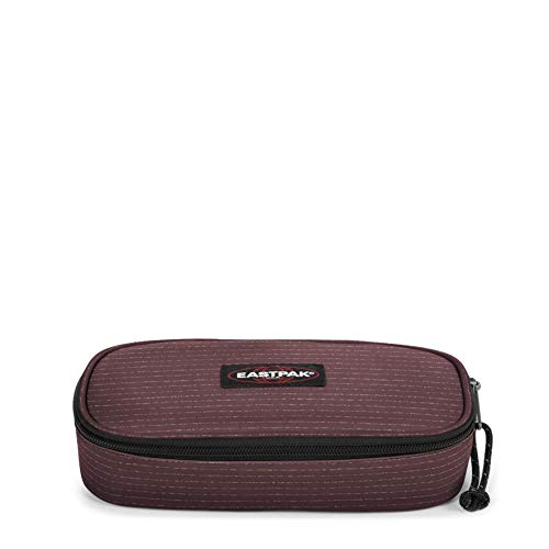 Eastpak Oval Single Estuche, 22 cm, Rojo (Melange Print Lines)