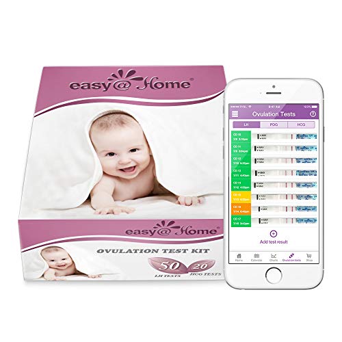 Easy@Home 50 Pruebas de Ovulación ultrasensibles y 20 Pruebas de Embarazo ultrasensibles