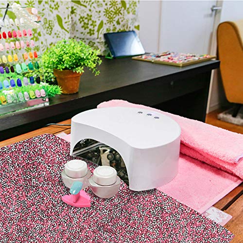 EBANKU - Juego de alfombrillas de manicura para manicura, diseño de uñas de diamante brillante, plegable y almohada de silicona, lavable para fotos de uñas