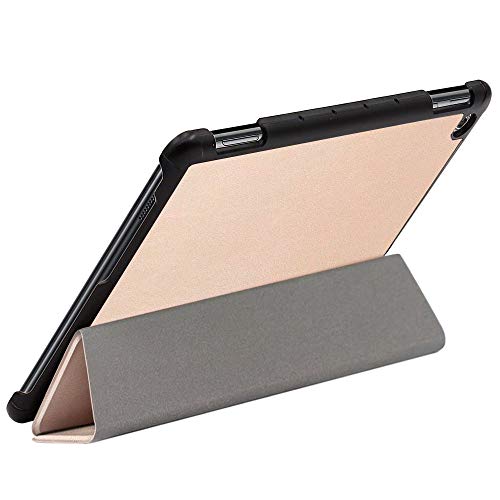 ebestStar - Funda Compatible con Huawei MediaPad M5 Lite 10.1 Carcasa Cuero PU y Silicona, Smart Cover Reposo Automático, Dorado +Cristal Templado [M5 Lite 10.1: 243.4 x 162.2 x 7.7mm, 10.1'']