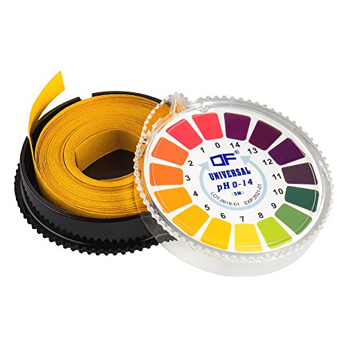 ECENCE 1 Unidades, Tiras de Prueba pH en Rollo, Papel para Prueba de tornasol, Rango de medición 0-14, Papel indicador Universal, Test de orina, Test de ácidos para acuarios, Agua Potable 12020101