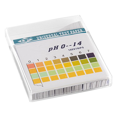 ECENCE Tiras de Prueba pH 100 Unidades, Papel para Prueba de tornasol, Rango de medición 0-14, indicador Papel Universal, Test de orina, Test de ácidos para acuarios, Agua Potable 14030105