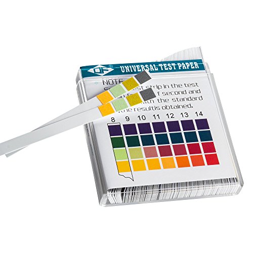 ECENCE Tiras de Prueba pH 100 Unidades, Papel para Prueba de tornasol, Rango de medición 0-14, indicador Papel Universal, Test de orina, Test de ácidos para acuarios, Agua Potable 14030105