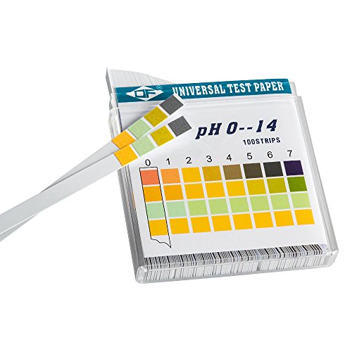 ECENCE Tiras de Prueba pH 100 Unidades, Papel para Prueba de tornasol, Rango de medición 0-14, indicador Papel Universal, Test de orina, Test de ácidos para acuarios, Agua Potable 14030105