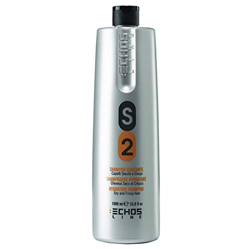 Echosline S2 Champú HIDRATANTE 1000 mL 1L - Especial cabellos crespos | Proteínas de leche y trigo