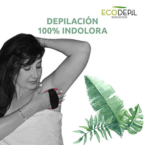 Ecodepil - Manopla Depilación Natural - Depilación Exfoliante - 100% Vegana - Hair Removal Pads - Recambios para 1 año - Ideal para Exfoliar la Piel - Elimina Pelos Enquistados