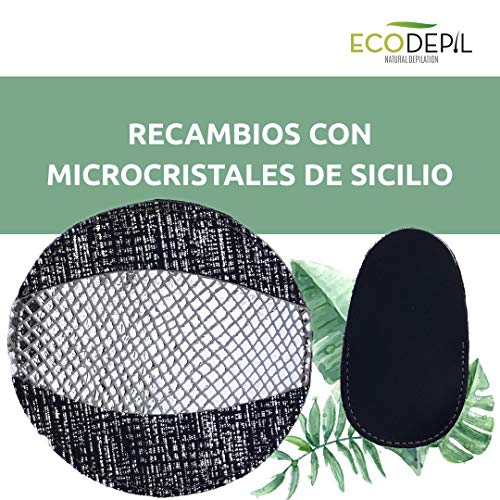 Ecodepil - Manopla Depilación Natural - Depilación Exfoliante - 100% Vegana - Hair Removal Pads - Recambios para 5/6 meses - Ideal para Exfoliar la Piel - Elimina Pelos Enquistados