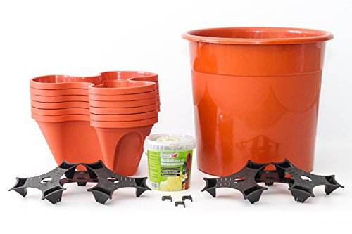 Ecogarden Irisana 72.EG11.B Mesa de Cultivo Vertical, Blanco, 34x34x120 cm