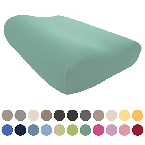 Edda Lux - Funda para almohada Tempur Shape S/M/L | 50 x 31 cm | en 20 colores | Funda de almohada para almohada cervical | Algodón | Color: Lagune