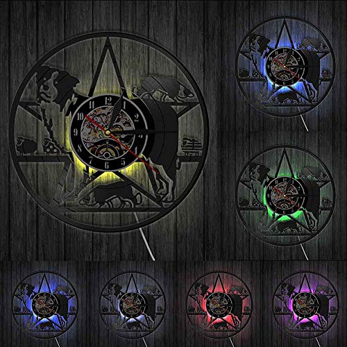 Edge Collie Dog Reloj de pared Edge Collie Training Club Herding Dog Raza Vinilo Decoración de pared Reloj de pared Regalo para amantes de los perros