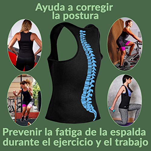 EDM - Chaleco Faja Quema Grasa Mujer con Cuerda Saltar - Faja Reductora Mujer Adelgazante - Camiseta Reductora Mujer - Chaleco Quema Grasa Mujer con Cremallera - Fajas De Neopreno para Adelgazar S