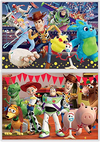Educa Borrás 2 puzzles infantiles, 100 piezas, Toy Story 4, a partir de 72 meses, color variado, 2 X 100 (18107) , color/modelo surtido