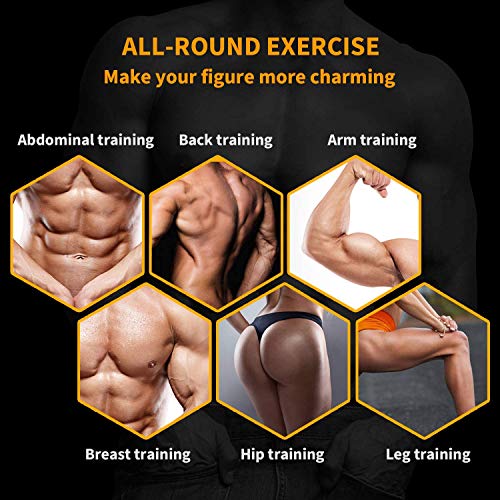 EGEYI Electroestimulador Muscular Abdominales Cinturón,Masajeador Eléctrico Cinturón con USB,Entrenador Inalámbrico Portátil de 6 Modos de Simulación,10 Niveles Diferentes para Abdomen/Cintura