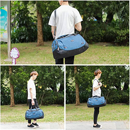 EGOGO Bolsa de Viaje Bolsa del Fines de Semana Equipaje Deportiva Bolsa de Gimnasio de Hombre y Mujeres E532-3 (Gris)