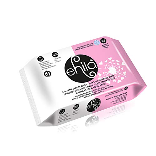 Ehilà - Toallitas Desmaquillantes con Aceites Emolientes y Vitamina E - Caja de 12 paquetes (Total 300 Toallitas)
