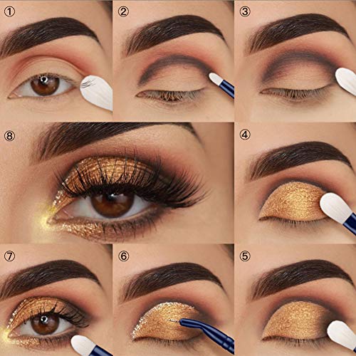 EIGSHOW conjuntos de sombra de ojos cepillo, 11pcs esenciales vegan pinceles de maquillaje sets, artesanía de calidad de los ojos de pinceles de maquillaje incluye la mezcla de cepillo, brocha