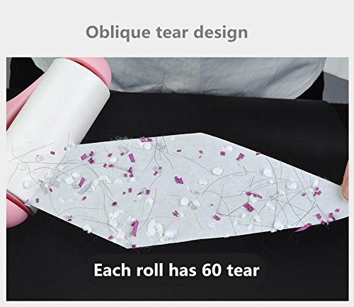 EJBOTH Rodillo de Pelusa, Súper Fuerza Viscosa Adhesivo Removedor de Polvo para Pelo de Mascotas, Ropa, Alfombras, Alfombras de Coche, etc. [1 Mango + 9 Rollos]