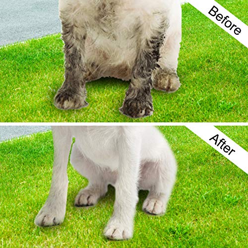 EKKONG Limpiador de Huellas de Perro, Lavadora de pies de Perro, Mascota portátil Limpiador con Toalla para Limpiar Pies Sucios de Mascotas (Azul)