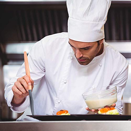 EKKONG Utensilios Cocina de Silicona,12 Piezas Juego de Utensilios de Cocina,Antiadherente con Mango de Madera para Utensilios,No Tóxicas Resistentes Al Calor Utensilios De Cocina Antiadherente