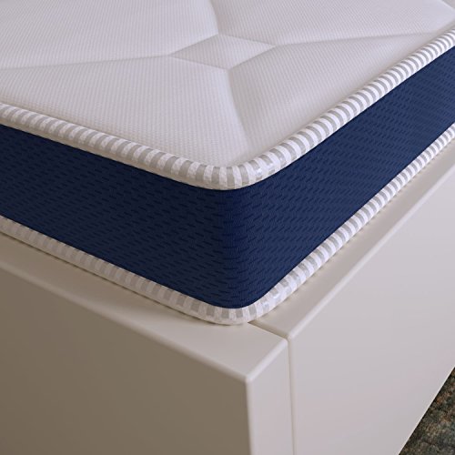 El Almacen del Colchon - Colchón espumación, Modelo Ten - Todas Las Medidas, Blanco y Azul (80 x 180 cm)