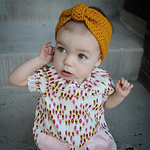 El Bebé de las Vendas del Lana Tejidos de Punto de Turbante Hairbands para los Cabritos/Chilren/Bebé (6 Pack)