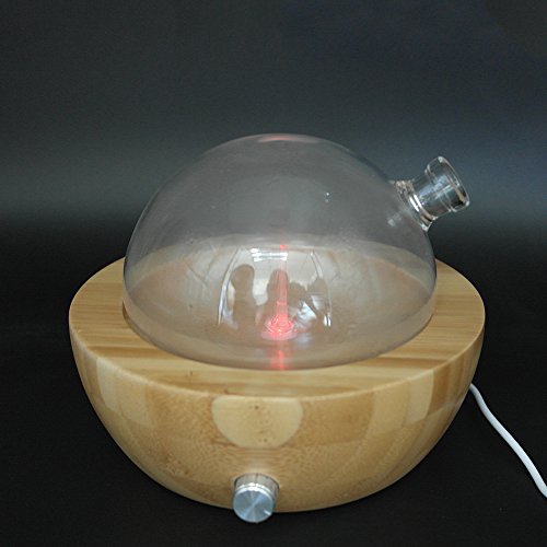 El difusor puro del aroma del aceite esencial de la nebulización de madera y del vidrio con colores cambió la luz, ninguÌ n calor, ninguna agua, ninguÌ n plástico