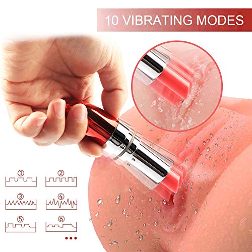 El estimulante Mini Lipstick es apto para viajes y la batería vibrante es adecuada para principiantes (rojo)