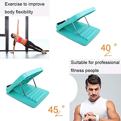 El estiramiento del pedal plegable de masaje plantar Permanente Body Sculpting for adelgazar Paneles de estiramiento de la cuña, tamaño: 27 * 30,5 cm (azul-verde) Práctico equipo de gimnasia en el hog