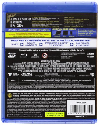 El Gran Gatsby (Blu-Ray 3d/Bd/Dc) [Blu-ray]