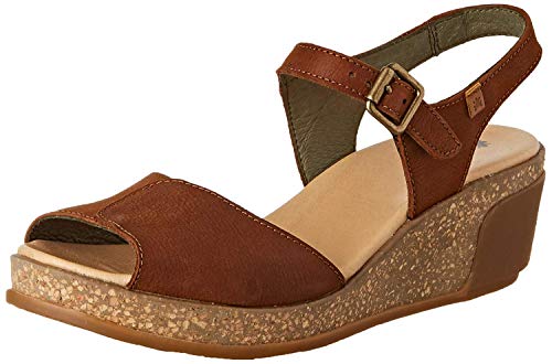 El Naturalista Leaves, Sandalias con Punta Abierta para Mujer, Marrón (Wood/Nectar Wood/Nectar), 39 EU