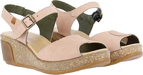 El Naturalista Leaves, Sandalias con Punta Abierta para Mujer, Rosa (Candy Candy), 40 EU