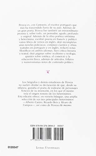 El poeta es un fingidor: Antología poética (Letras Universales)