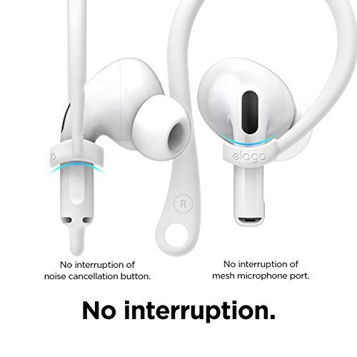 elago Ear Hooks Gancho de Oreja AirPods Pro Diseñado para Apple AirPods Pro y AirPods 1 & 2 [US Patente Registrado] (Blanco)
