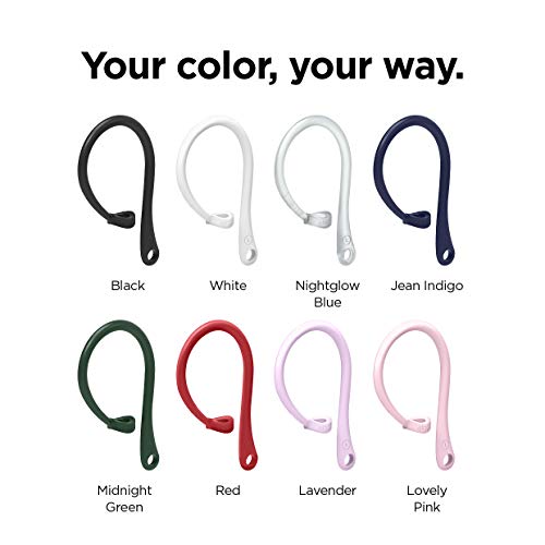elago Ear Hooks Gancho de Oreja AirPods Pro Diseñado para Apple AirPods Pro y AirPods 1 & 2 [US Patente Registrado] (Blanco)