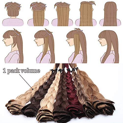 Elailite Extensiones de Cabello Natural Clip Pelo Humano Remy Mujer - 40cm (130g) #02 Marrón Oscuro -[Double Wefts] Muy Gruesas Mechas Mujer Clips Human Hair