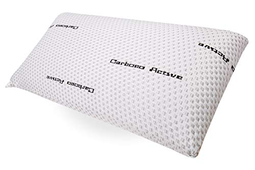 elalmacendelcolchon Pack de 2 Almohadas Viscoelástica Modelo Carbono Perforada, Máxima Adaptabilidad, Blanca - 60 cm - Otras Medidas Disponibles