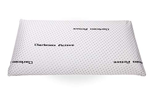 elalmacendelcolchon Pack de 2 Almohadas Viscoelástica Modelo Carbono Perforada, Máxima Adaptabilidad, Blanca - 60 cm - Otras Medidas Disponibles