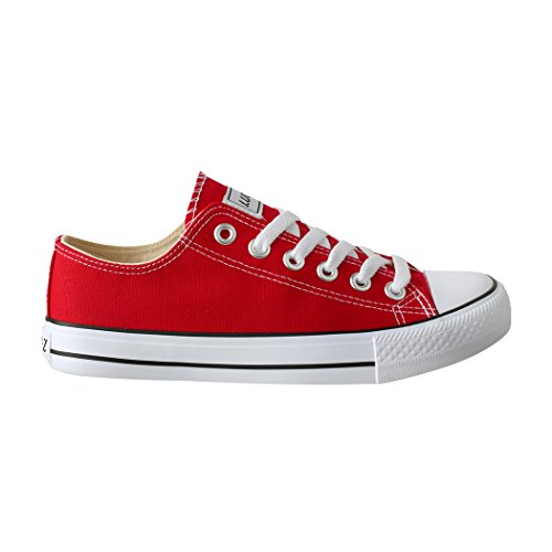 Elara Zapatilla de Deporte Unisex Low Top Textil Chunkyrayan Rojo N-CA01/CB09 Red-46