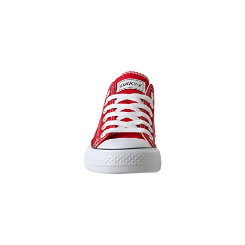Elara Zapatilla de Deporte Unisex Low Top Textil Chunkyrayan Rojo N-CA01/CB09 Red-46