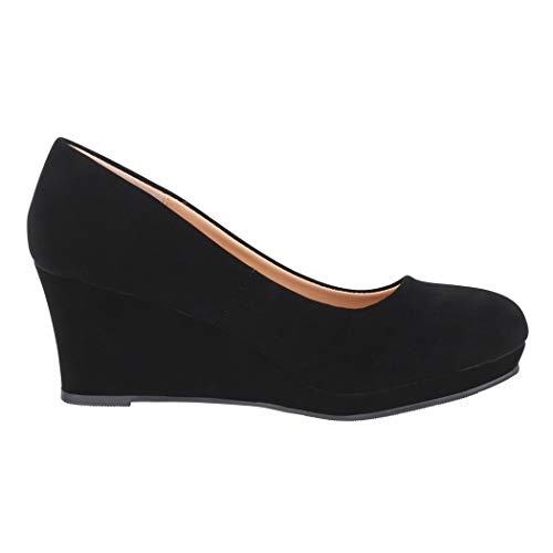 Elara Zapato de Tacón Alto Mujer Cuña Plataforma Chunkyrayan Negro B8011Y-PM-38-Schwarz