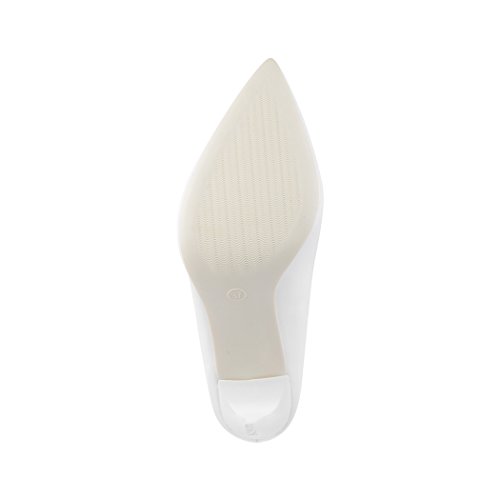 Elara Zapato de Tacón Alto Mujer Puntiagudo Stiletto Chunkyrayan Blanco C-12 White-41