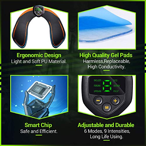 Electroestimulador Muscular Gluteos,EMS Gluteos Estimulador de Glúteos Herramientas Nalgas HipTrainer para la Cadera,Estimulador Muscular Ejercitar Gluteos, Hombre y Mujer,Pantalla LED
