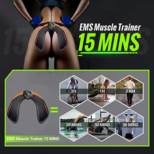 Electroestimulador Muscular Gluteos,EMS Gluteos Estimulador de Glúteos Herramientas Nalgas HipTrainer para la Cadera,Estimulador Muscular Ejercitar Gluteos, Hombre y Mujer,Pantalla LED