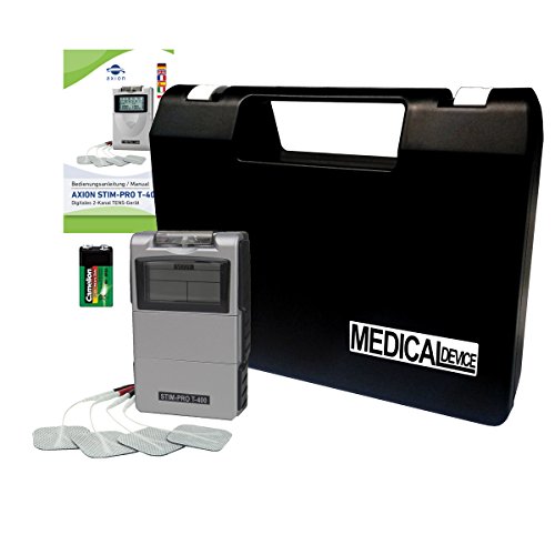 Electroestimulador TENS STIM-PRO T-400 - Aparato de corriente de estimulación de fácil uso - axion